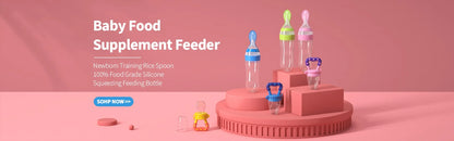 1PC Baby Feeding Bottle Toddler Silicone Squeeze Feeding Spoon Milk Bottle Baby Training Feeder Food Supplement
